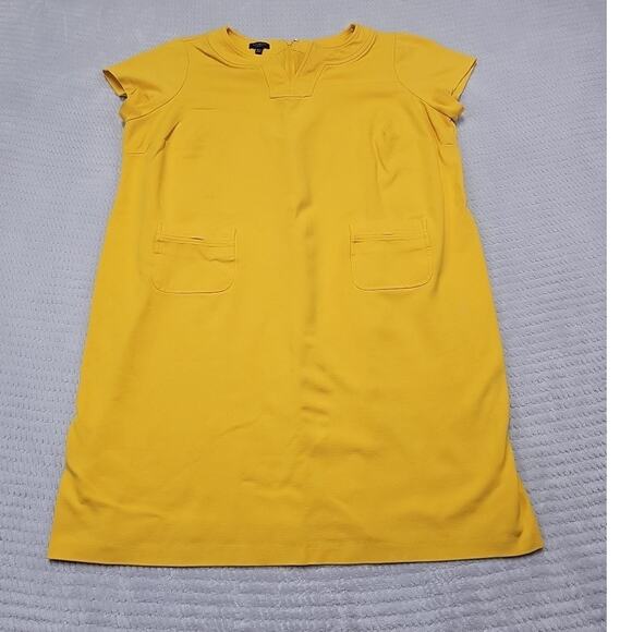 Talbots Dresses & Skirts - Talbots Dress Womens 16 Petite Yellow Short Sleeve Vcut Neckline